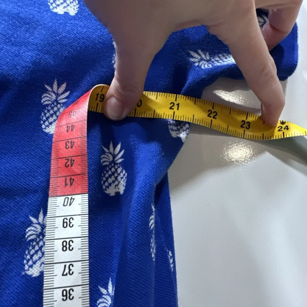 Polo Ralph Lauren Polo Shirt Mens M Blue Pineapples Cotton Custom Slim‎ Fit